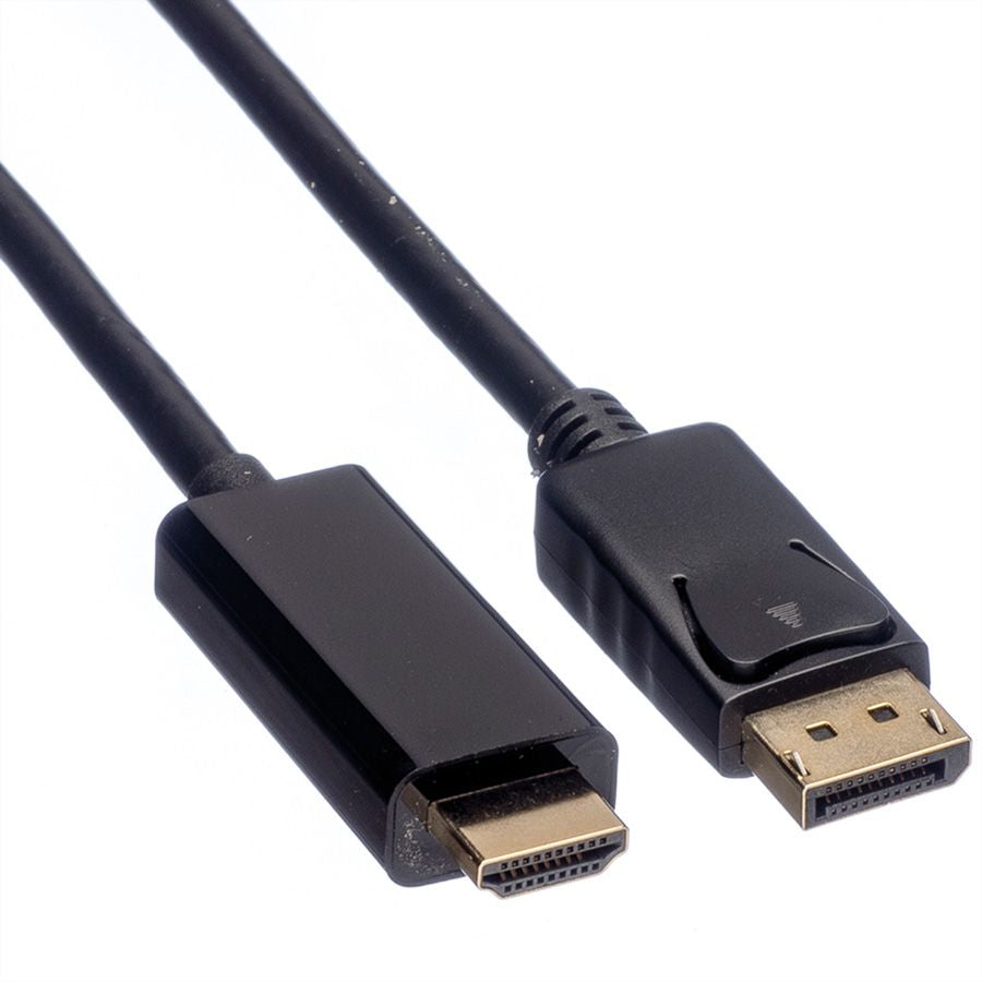 ROLINE DisplayPort auf HDMI Kabel DP 1.2 4K 60 Hz – 5 m – für TV, Beamer, Projektor