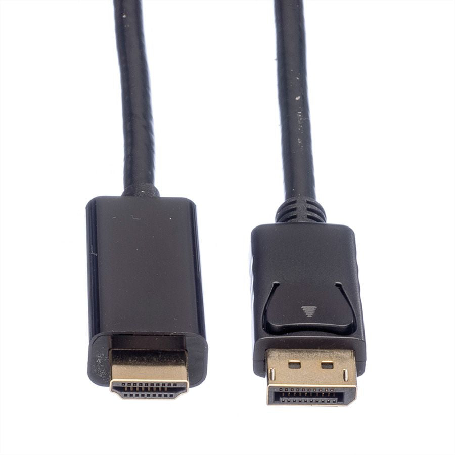 ROLINE DisplayPort auf HDMI Kabel DP 1.2 4K 60 Hz – 2 m – für TV, Beamer, Projektor
