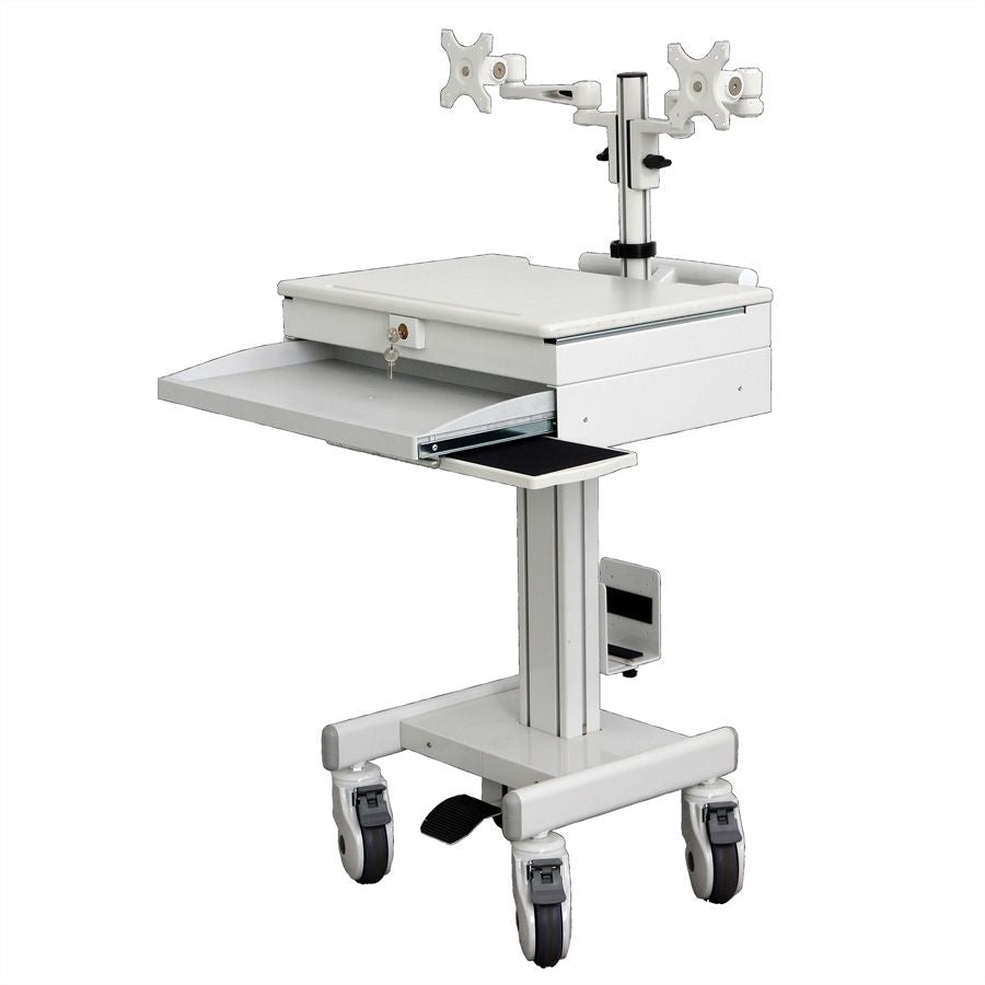 ROLINE Sitz-/Steh-Workstation – 2 Monitore – VESA 75×75/100×100 mm – bis 6 kg/Monitor – höhenverstellbar