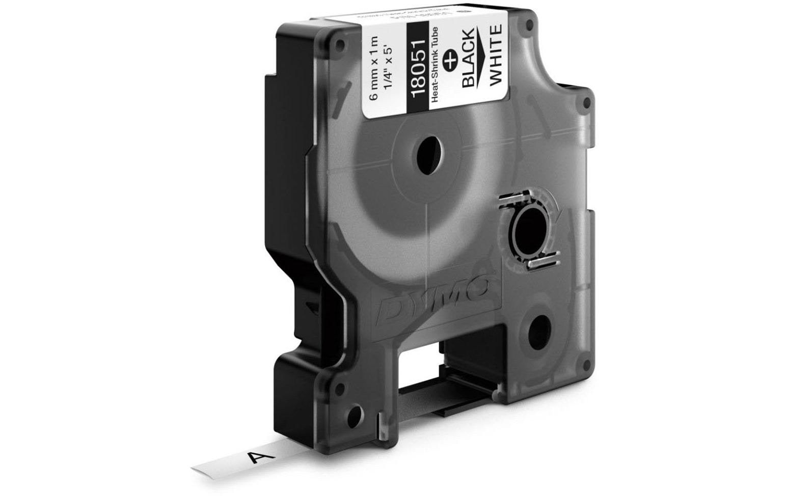 DYMO Schriftband – 6 mm × 1,5 m, weiss, schwarz – für DYMO Rhino: 3000, 4200, 5000 und weitere