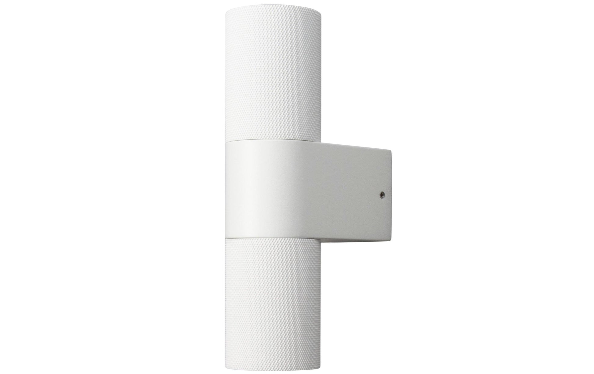 Konstsmide Aussenwandleuchte Temi – 6,5×23,5 cm – 2×7 W – IP54 – Netzbetrieb – dimmbar – Weiss, Glas