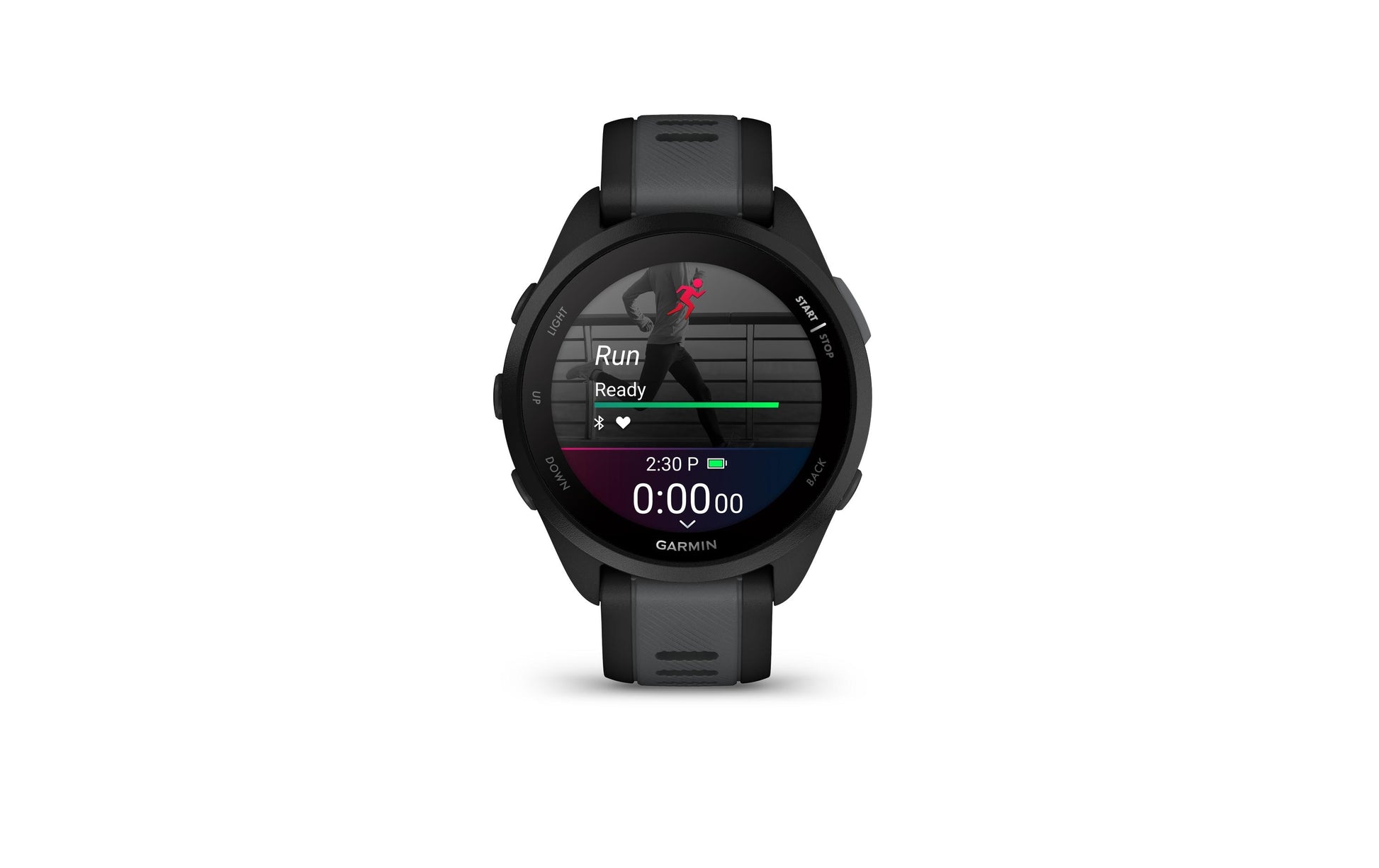 Garmin Forerunner 165 – GPS-Smartwatch – 43 mm, 1,2", WLAN, Schwarz, Sportarmband