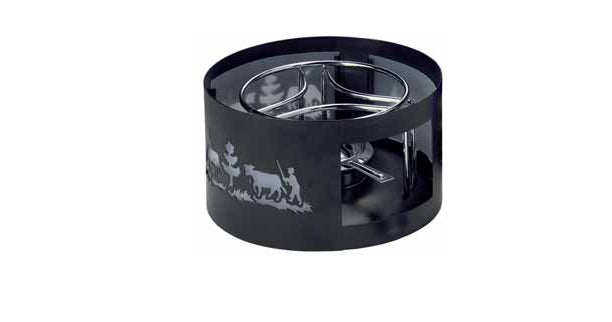 Heidi Cheese Line Rechaud-Windschutz Alpes – Ø 25,8 cm, für alle Rechauds bis Ø 25,8 cm, Metall, schwarz
