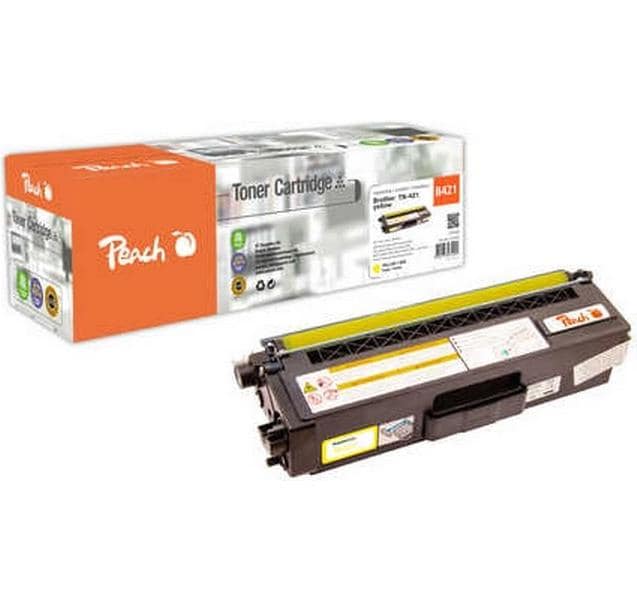 Peach Toner TN-421 – gelb, 1800 Seiten – für Brother DCPL 8410 CDN, DCPL 8410 CDW, HLL 8260 CDW und andere