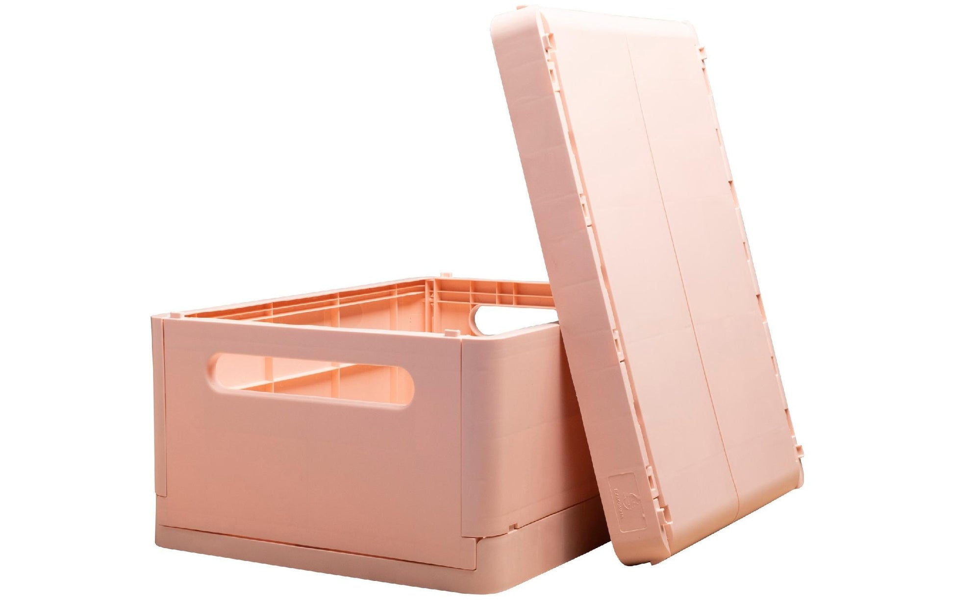 Exacompta Skandi Aufbewahrungsbox A4+ – klappbar, stapelbar, 375 × 40 × 275 mm, hellrosa, Kunststoff