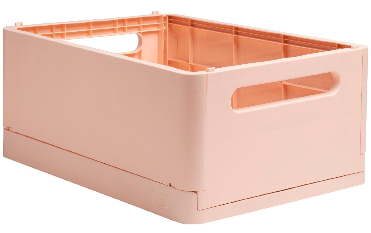 Exacompta Skandi Aufbewahrungsbox A4+ – klappbar, stapelbar, 375 × 40 × 275 mm, hellrosa, Kunststoff