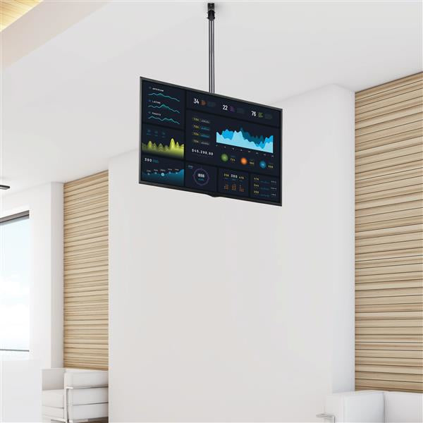 StarTech.com Deckenhalterung – 32–75" – VESA 200×200–600×400 – bis 50 kg, Teleskopmast – Schwarz