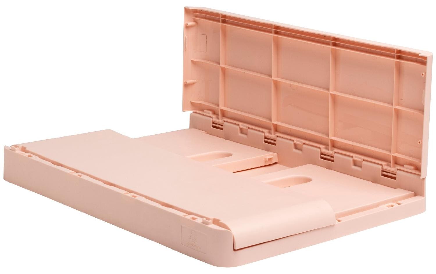 Exacompta Skandi Aufbewahrungsbox A4+ – klappbar, stapelbar, 375 × 40 × 275 mm, hellrosa, Kunststoff