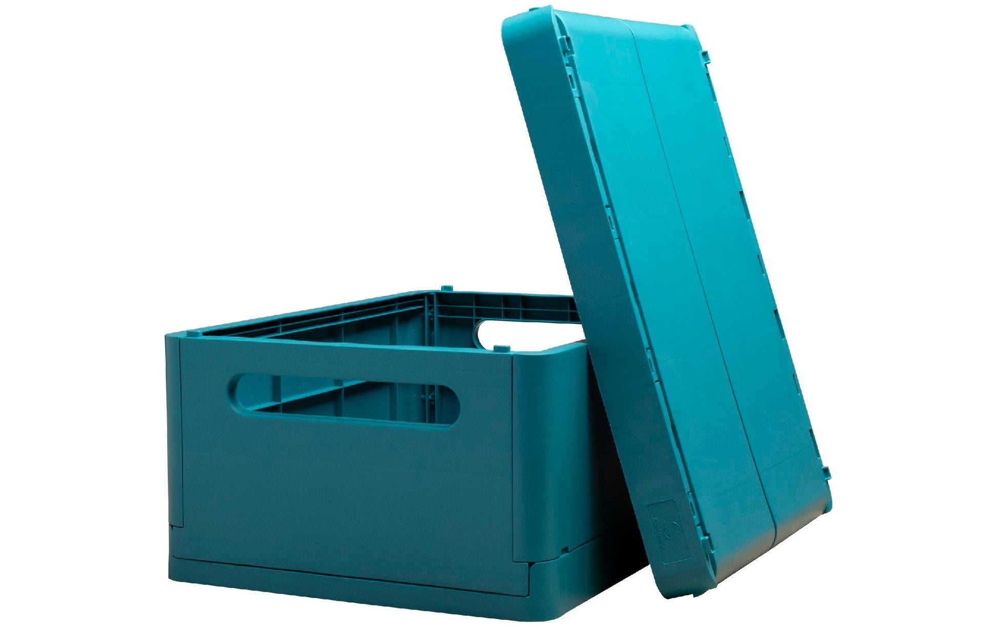 Exacompta Aufbewahrungsbox B 375 × H 163 × T 275 mm – für A4+, zusammenklappbar, mit Tragegriff, blau