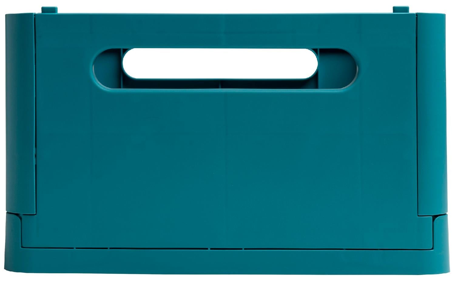 Exacompta Aufbewahrungsbox B 375 × H 163 × T 275 mm – für A4+, zusammenklappbar, mit Tragegriff, blau