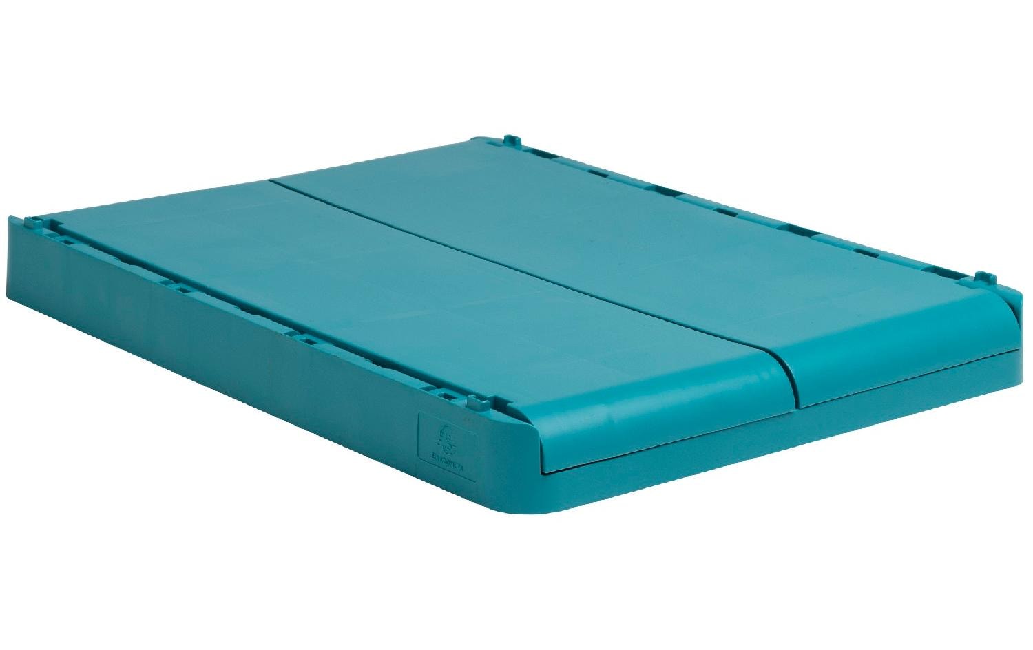 Exacompta Aufbewahrungsbox B 375 × H 163 × T 275 mm – für A4+, zusammenklappbar, mit Tragegriff, blau