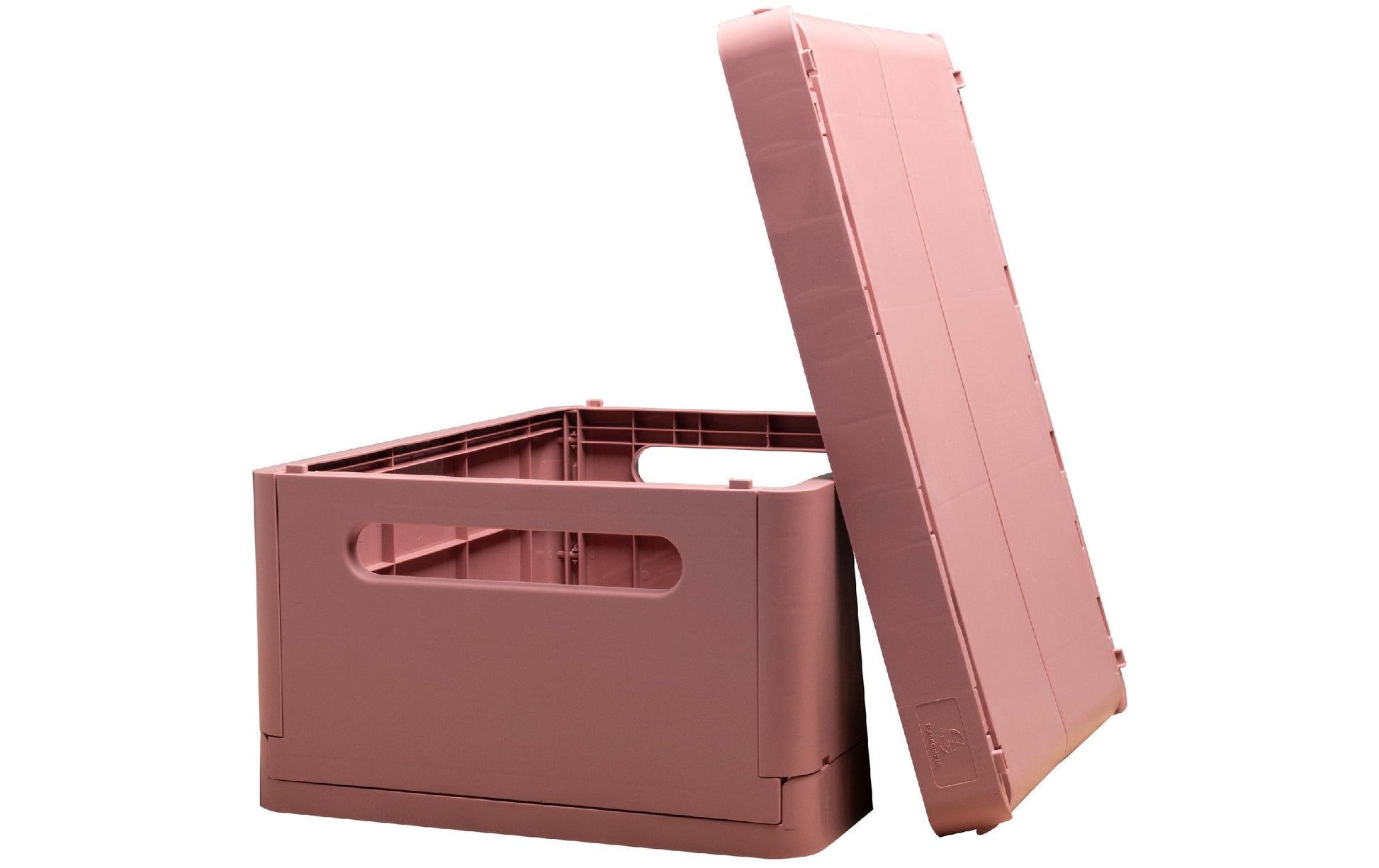 Exacompta Skandi Aufbewahrungsbox A4+ – klappbar, stapelbar, 375 × 40 × 275 mm, altrosa, Kunststoff (recycelt)