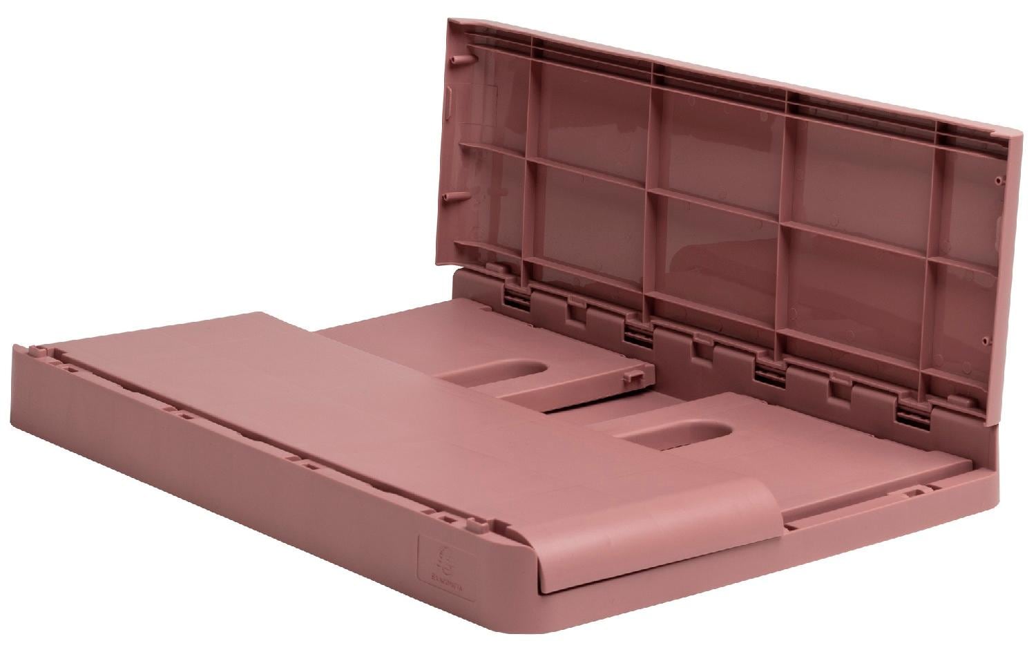Exacompta Skandi Aufbewahrungsbox A4+ – klappbar, stapelbar, 375 × 40 × 275 mm, altrosa, Kunststoff (recycelt)