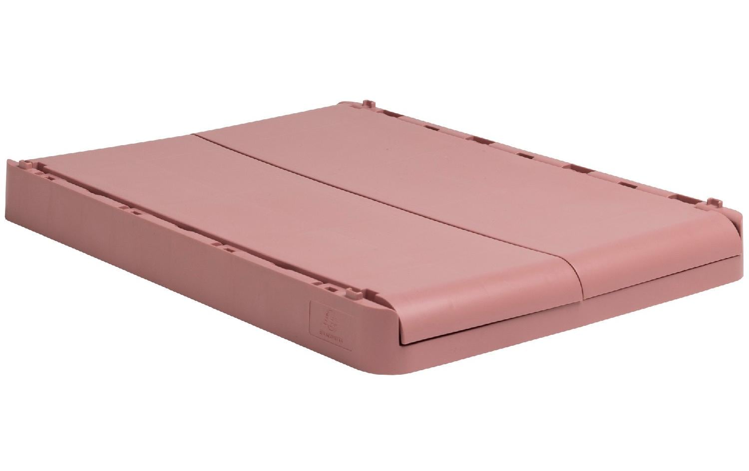 Exacompta Skandi Aufbewahrungsbox A4+ – klappbar, stapelbar, 375 × 40 × 275 mm, altrosa, Kunststoff (recycelt)