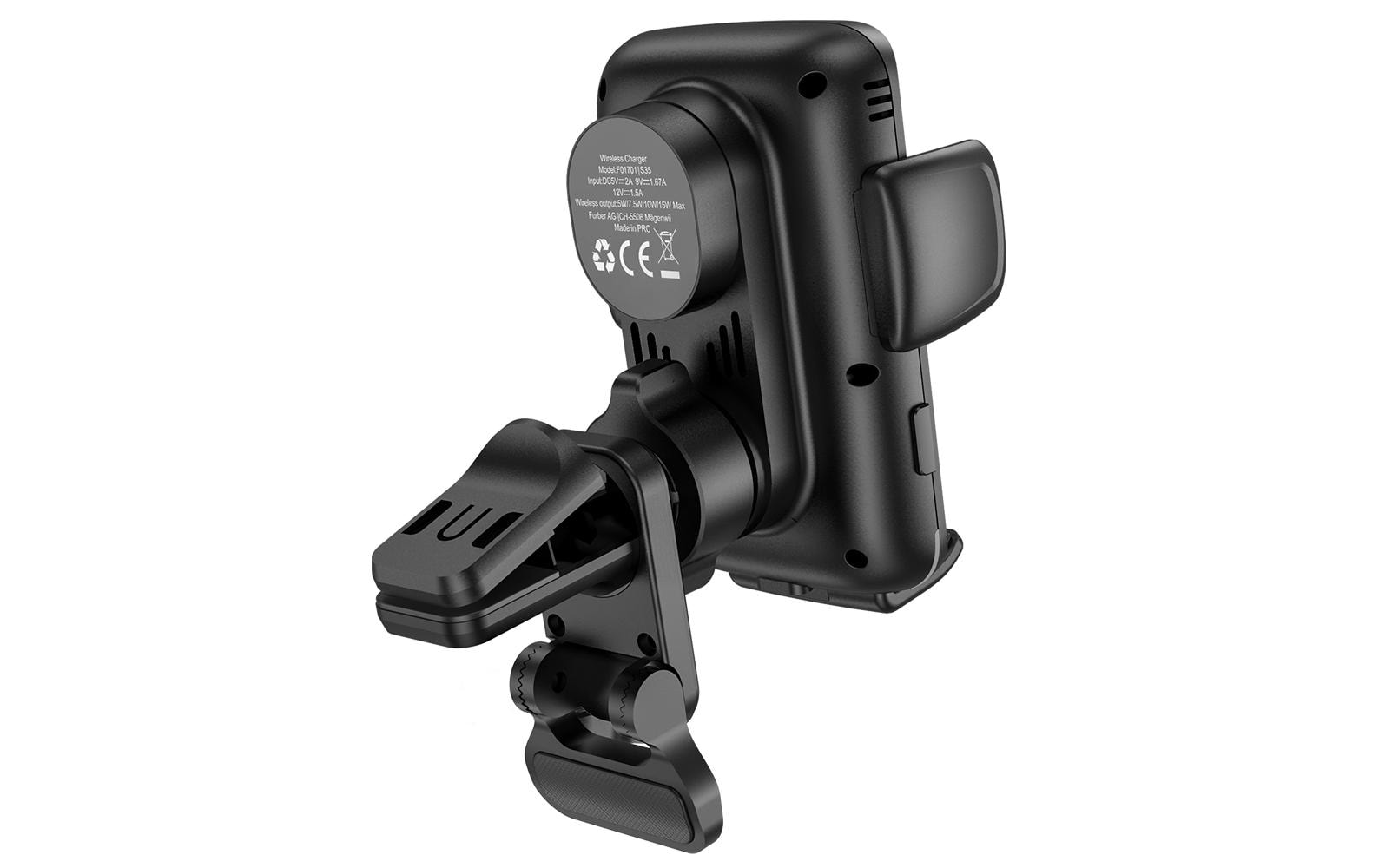 ONIT Smart – Kabellose Auto-Ladehalterung – Saugnapf, Armaturenbrett, USB-C, für Smartphones 60–90 mm – Schwa