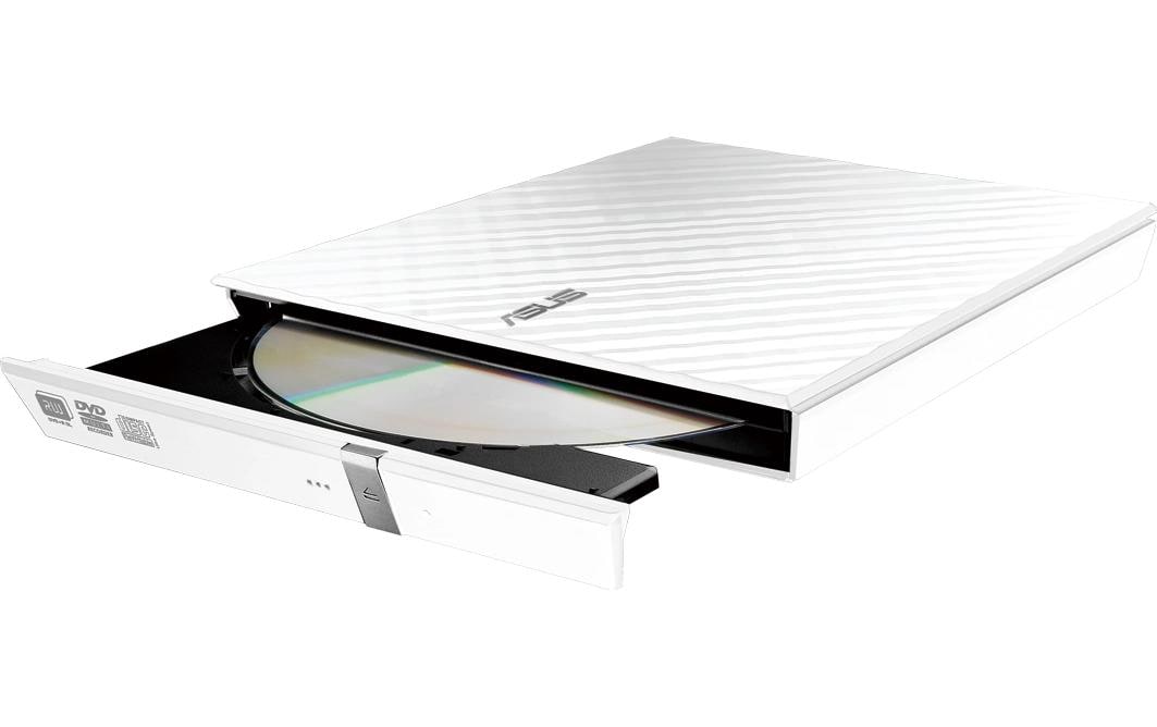 ASUS SDRW-08D2S-U Lite – Schlankes externes DVD±RW-Laufwerk – USB 2.0, Weiss