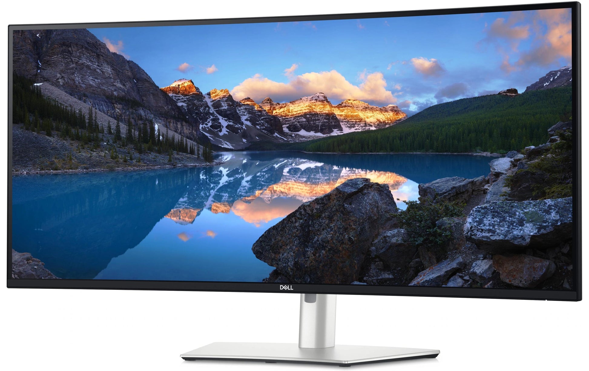 Dell UltraSharp 40 Curved – Monitor, 40", Daisy Chain, USB-C, KVM, Lautsprecher, VESA 100 × 100, Silber