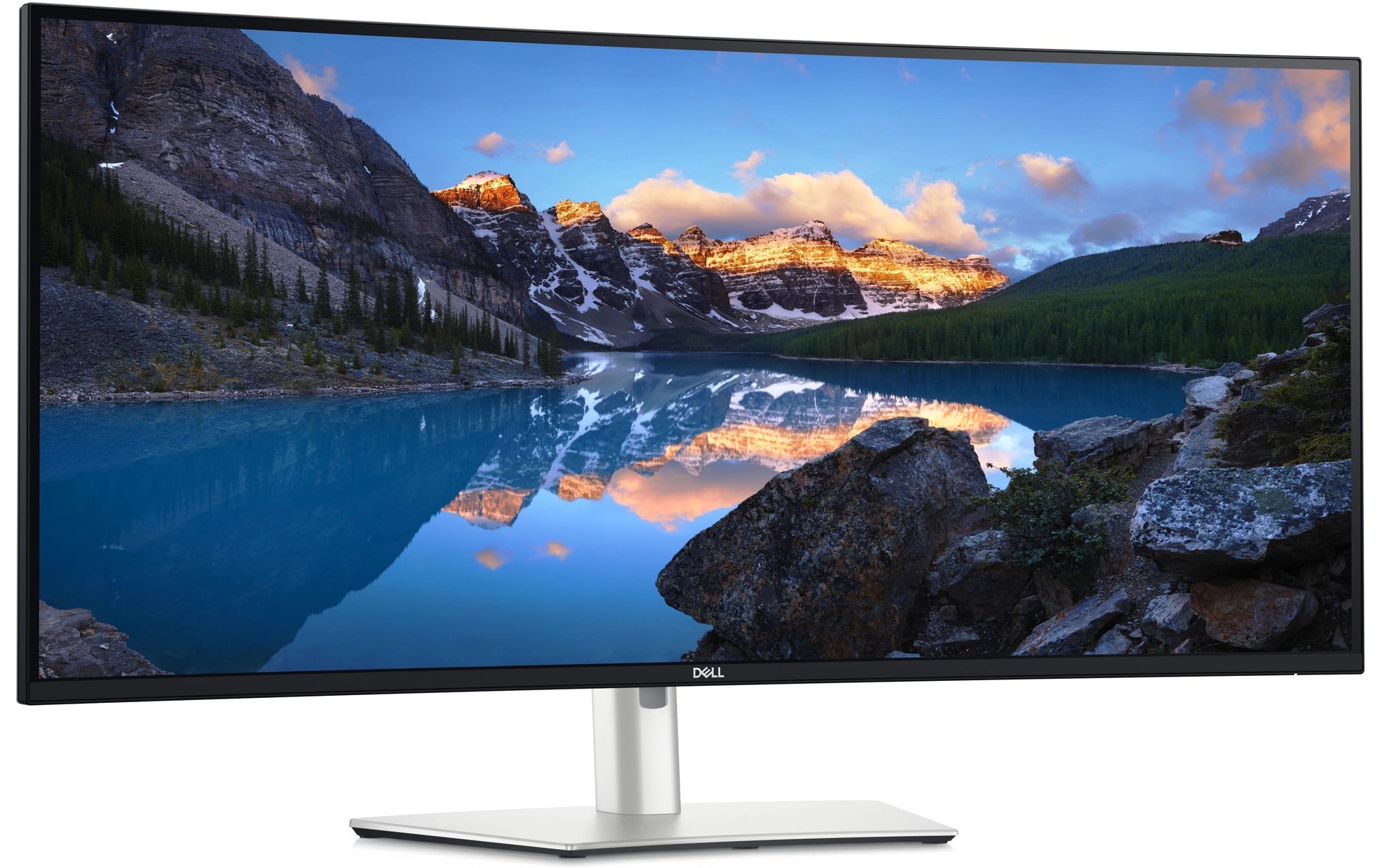 Dell UltraSharp 40 Curved – Monitor, 40", Daisy Chain, USB-C, KVM, Lautsprecher, VESA 100 × 100, Silber