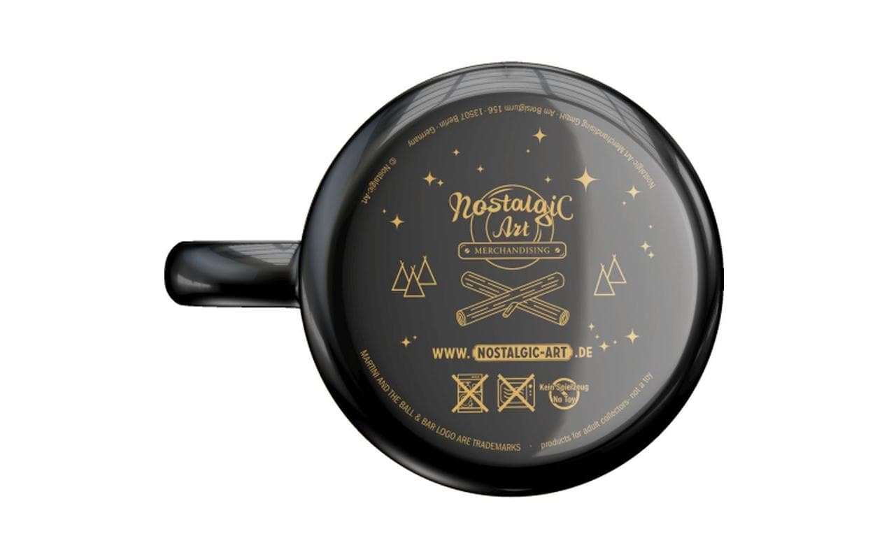 Nostalgic Art Emaillebecher – 360 ml, Ø 8 cm, Metall, Schwarz, mit Henkel