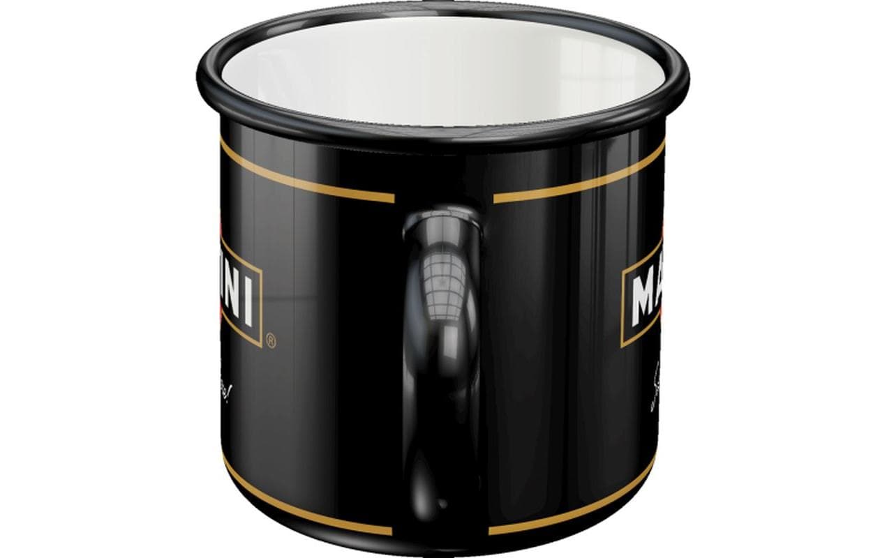 Nostalgic Art Emaillebecher – 360 ml, Ø 8 cm, Metall, Schwarz, mit Henkel