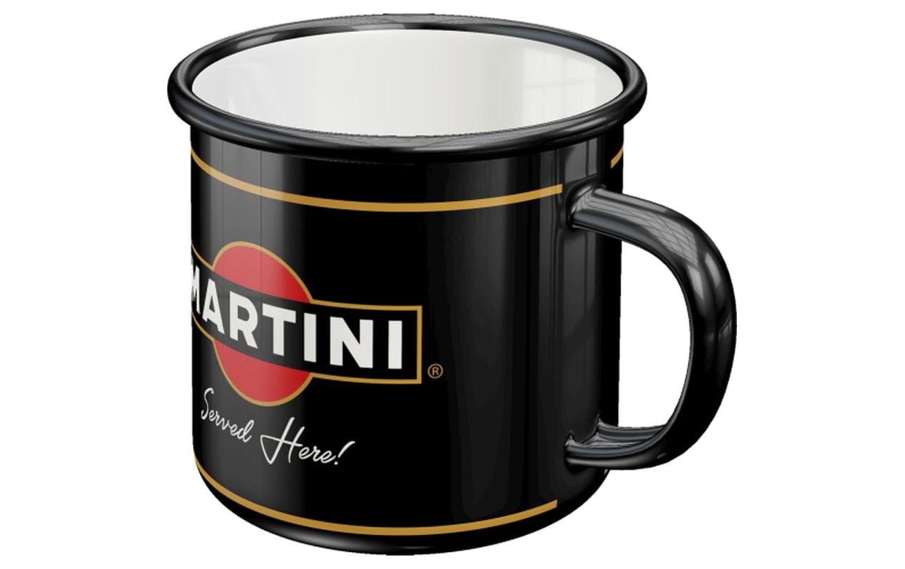Nostalgic Art Emaillebecher – 360 ml, Ø 8 cm, Metall, Schwarz, mit Henkel