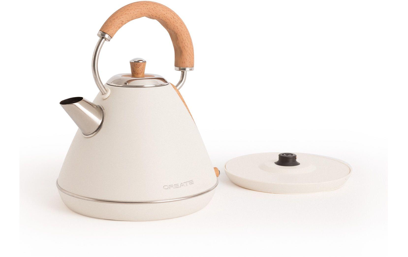 Create Wasserkocher – 1,7 l, Metall, Crème