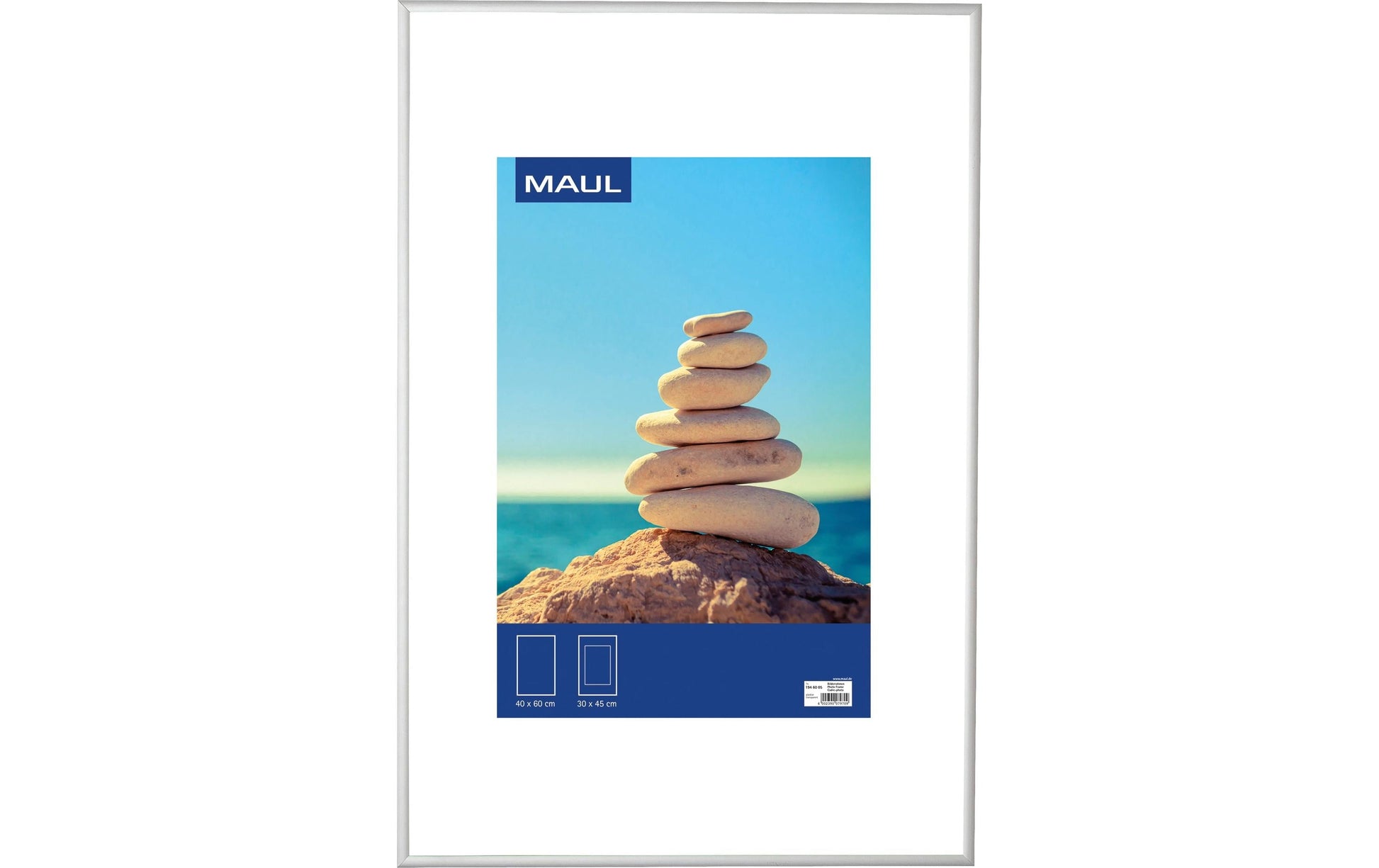 MAUL Bilderrahmen – für 40 × 60 cm – Aluminium & Kunststoff, silber