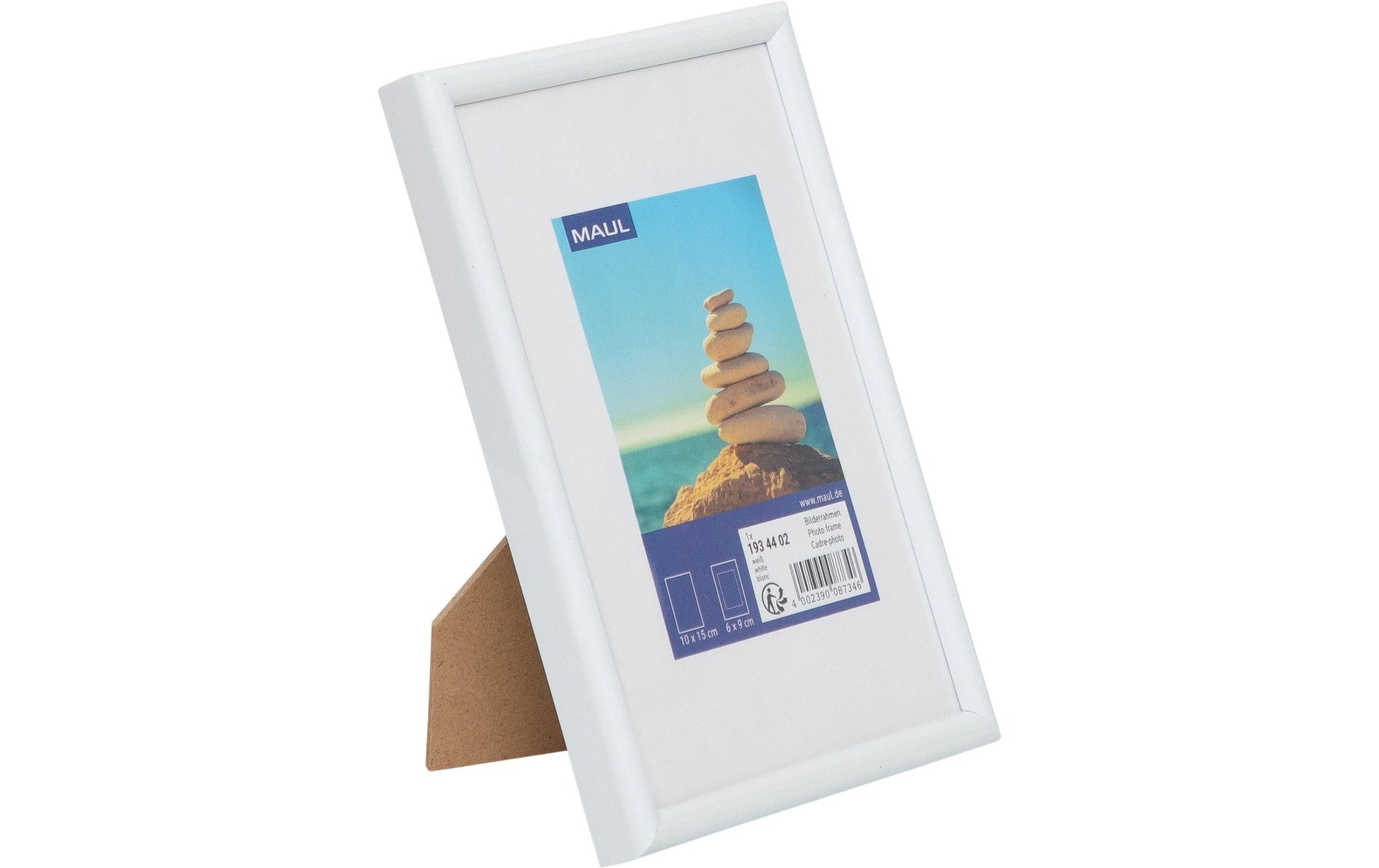MAULart Bilderrahmen – für 10 × 15 cm – MDF & Kunststoff, weiss