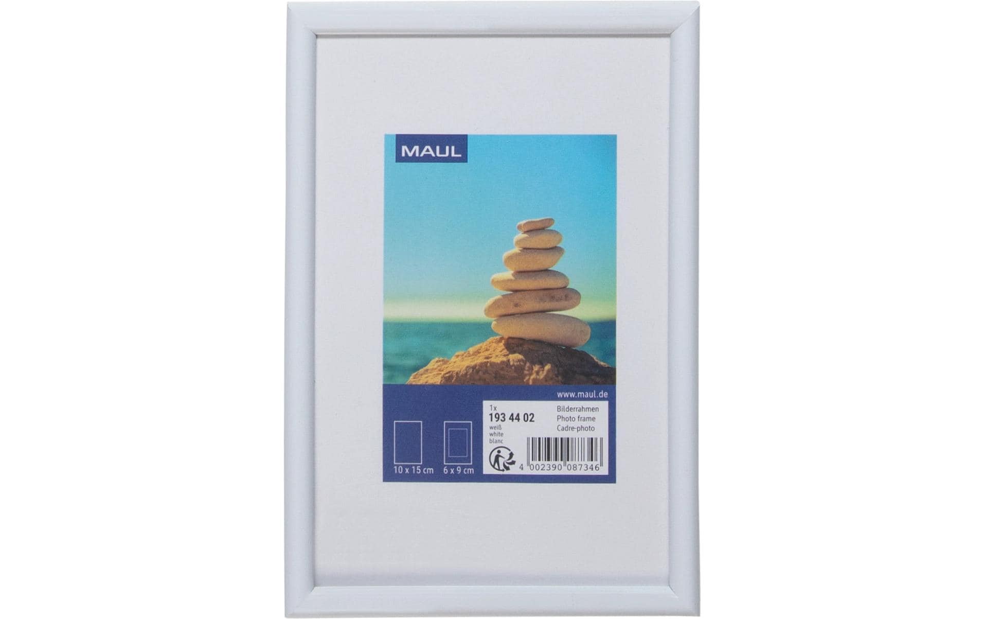 MAULart Bilderrahmen – für 10 × 15 cm – MDF & Kunststoff, weiss