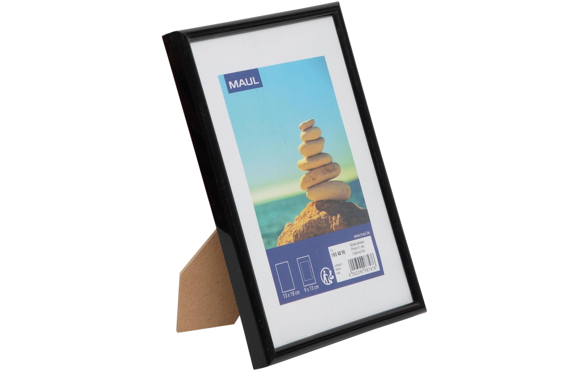 MAUL Bilderrahmen – für 13 × 18 cm – MDF & Kunststoff, Schwarz