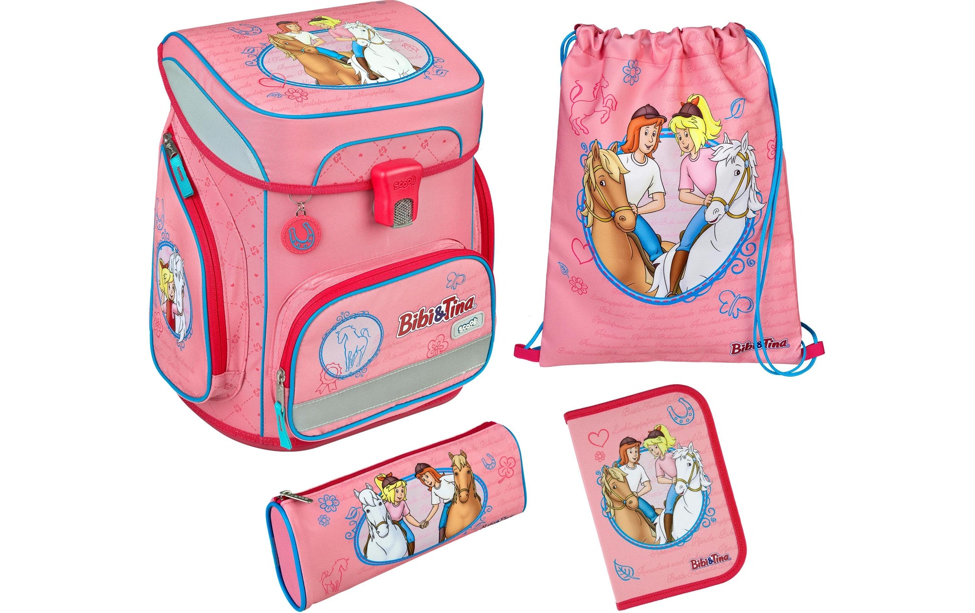 Scooli Schulrucksack-Set 5-teilig, Bibi & Tina, 18 l