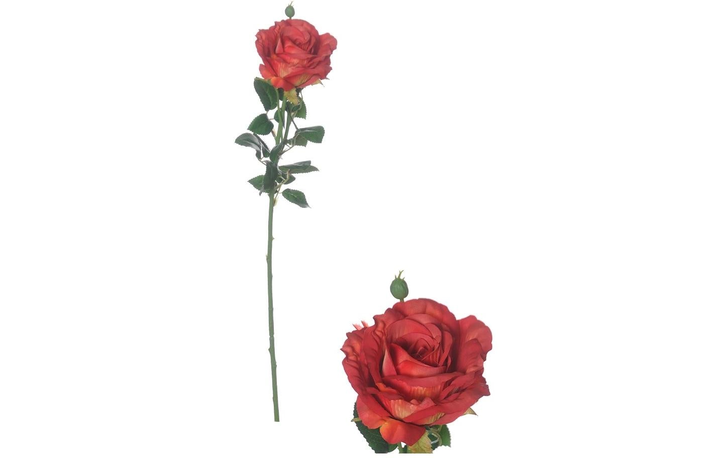 Chalet Kunstblume Rose – 66 cm – Kunststoff, rot