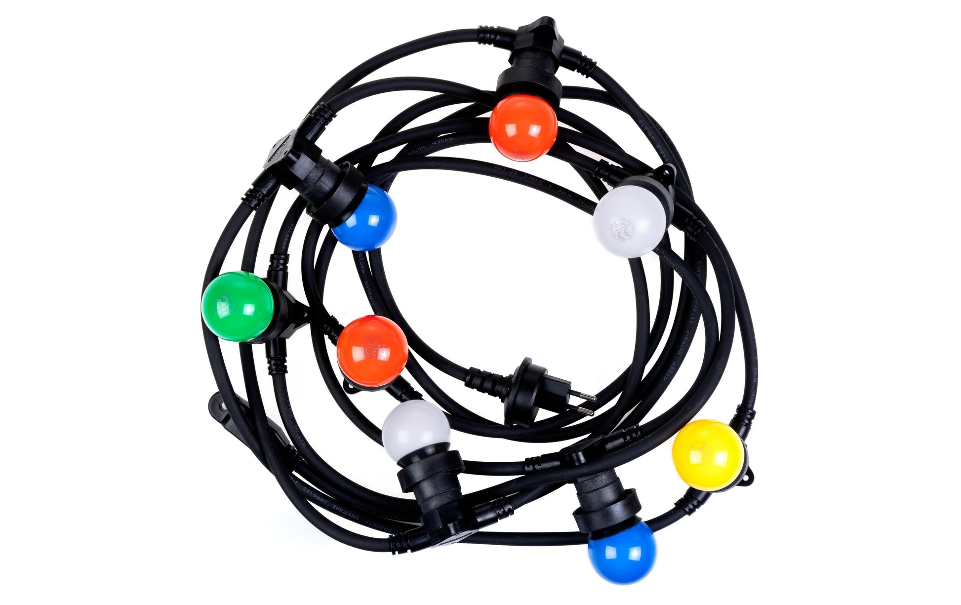 M. Schönenberger Schönenberger Lichterkette 87.7001.10-2 – 10 m – 10 W – Mehrfarbig – IP44 – Netzbetrieb – Schwarz