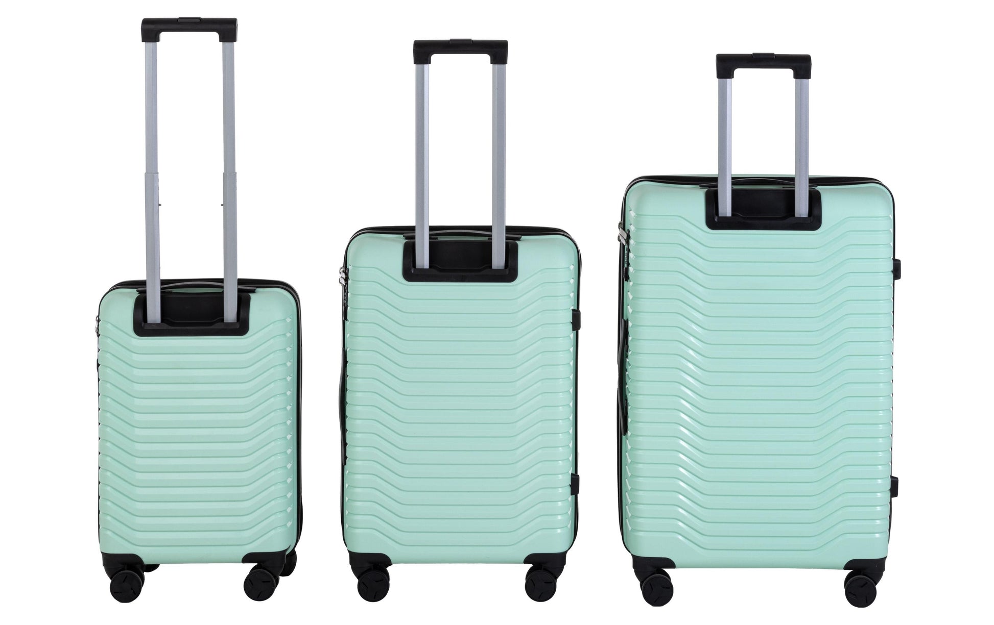 KOOR 3-teiliges Kofferset – Hartschale, 4 Rollen, mit TSA, Mint