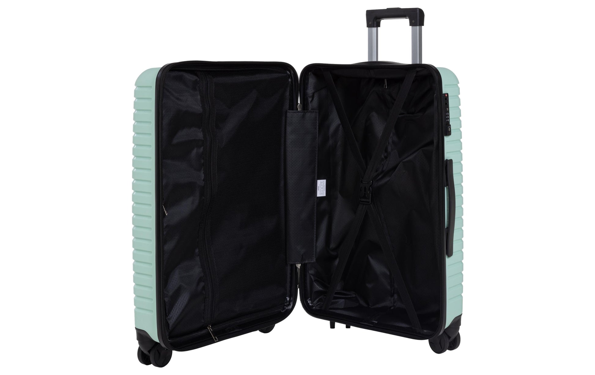 KOOR 3-teiliges Kofferset – Hartschale, 4 Rollen, mit TSA, Mint