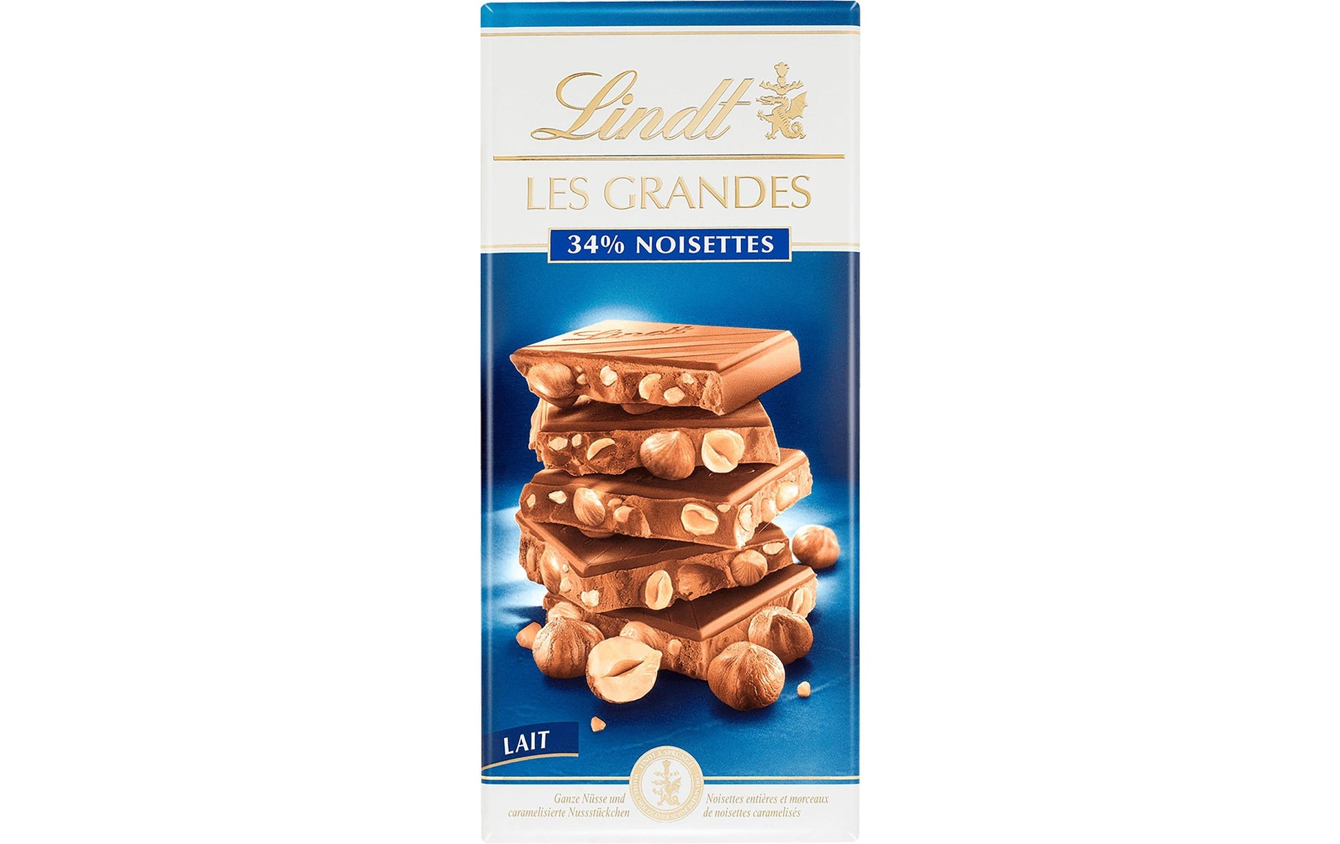 Lindt Les Grandes Schokolade – Haselnuss – 150 g