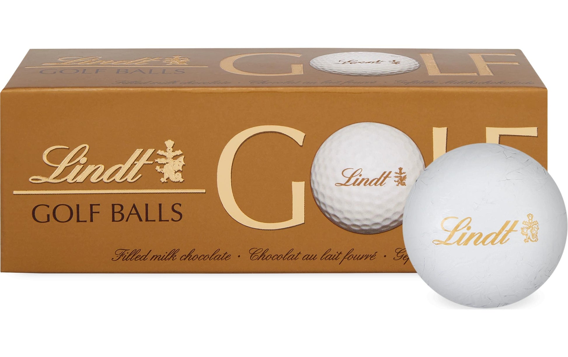 Lindt Pralinen Golfbälle – Milchschokolade – 3 Stück, 110 g