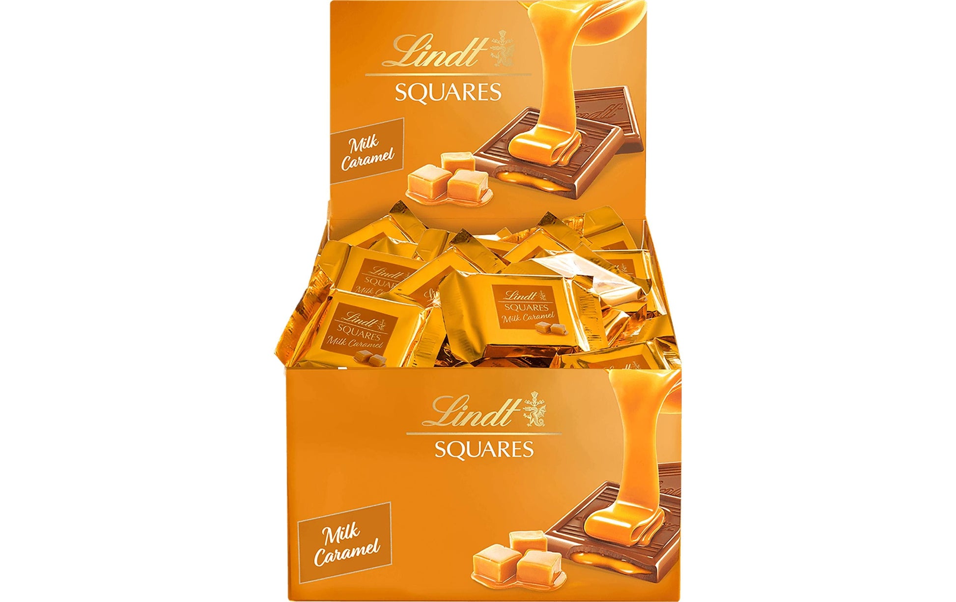 Lindt SQUARES Pralinés – Milch Karamell, Geschenkbox