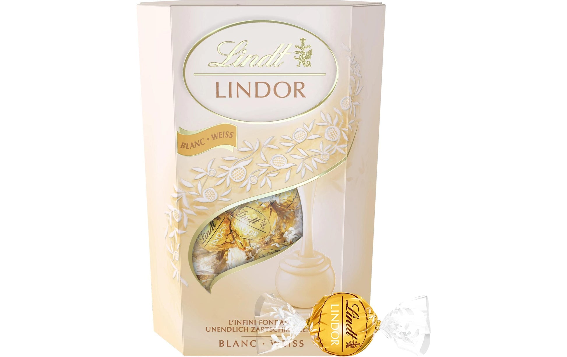 Lindt LINDOR Kugeln – weisse Schokolade – 200 g