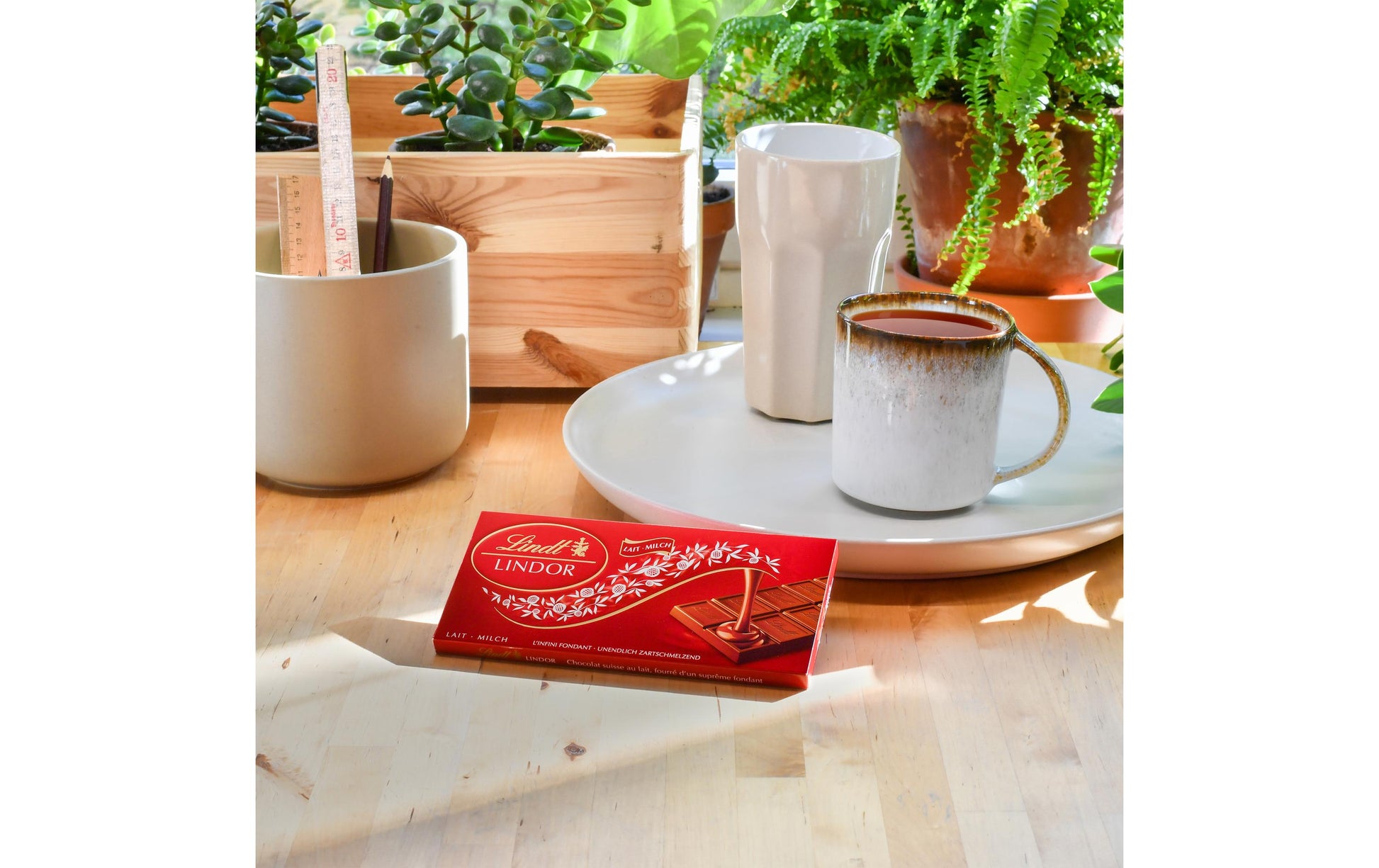 Lindt LINDOR Tafelschokolade – Milch – 5 × 100 g
