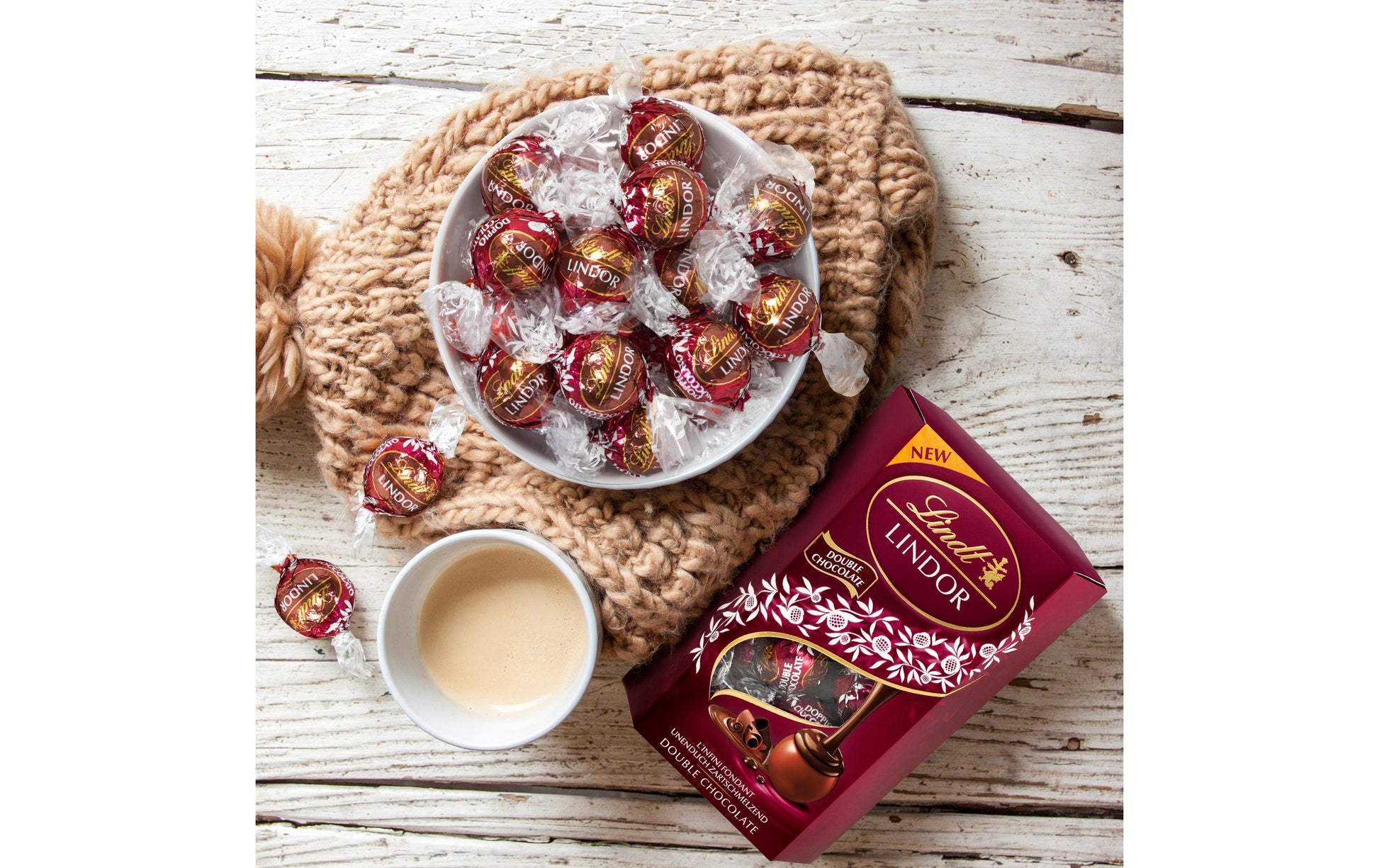 Lindt LINDOR Kugeln – Double Chocolate – 200 g