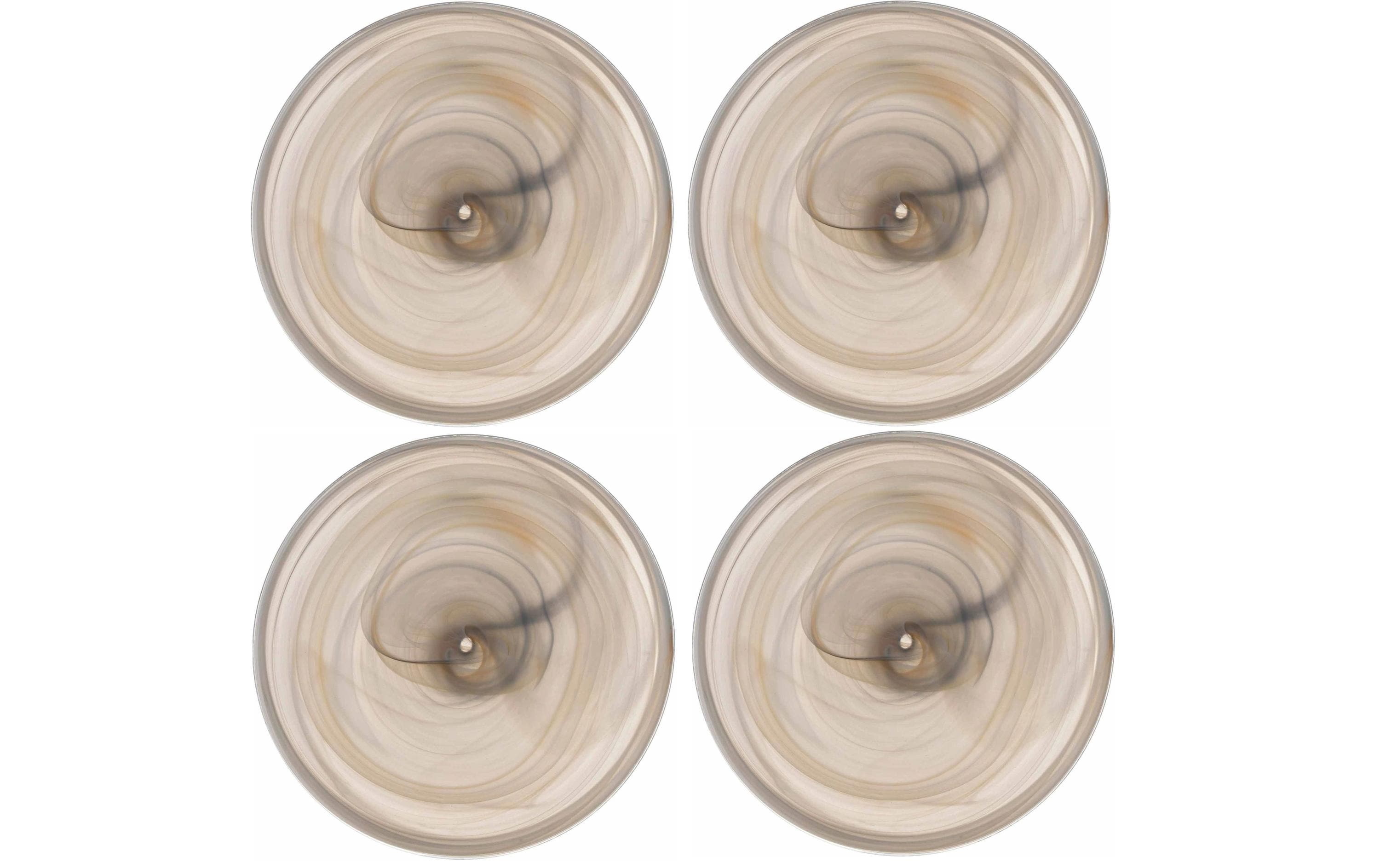 LEONARDO Teller – Ø 18 cm, Glas, beige, 4 Stück