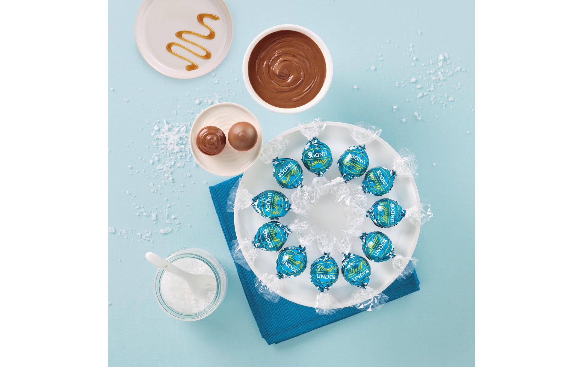 Lindt LINDOR Schokoladenkugeln – Karamell & Meersalz – 200 g
