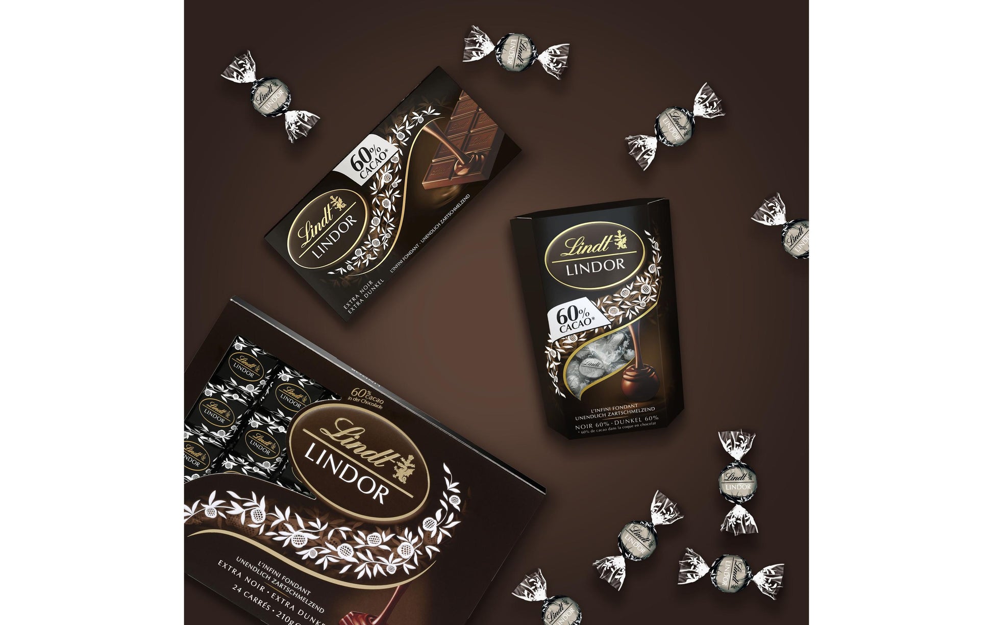 Lindt LINDOR Kugeln – Dunkel 60% Kakao – 200 g