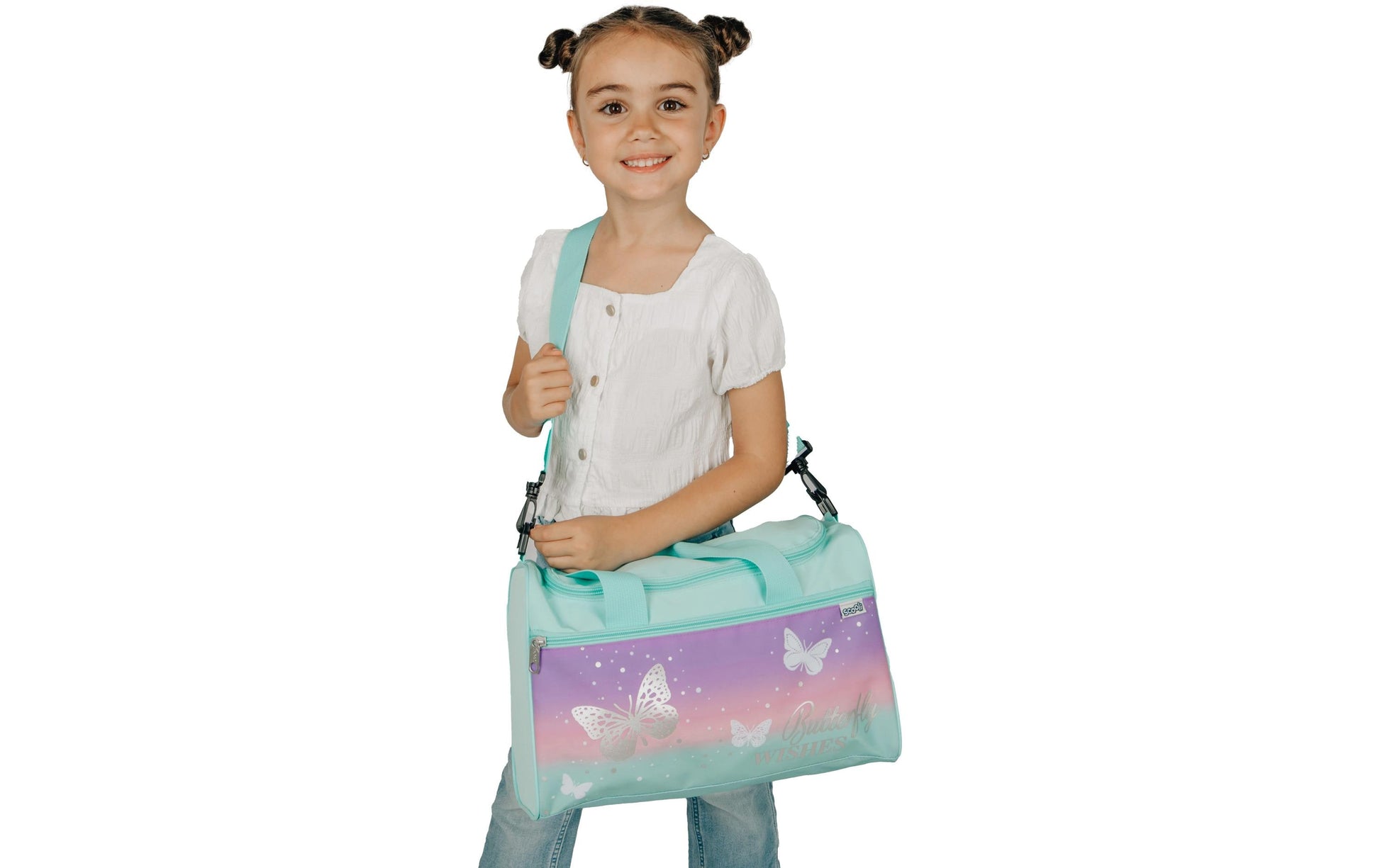 Scooli Sporttasche Schmetterling – 8 l, Polyester, violett, 33 × 22 × 16 cm