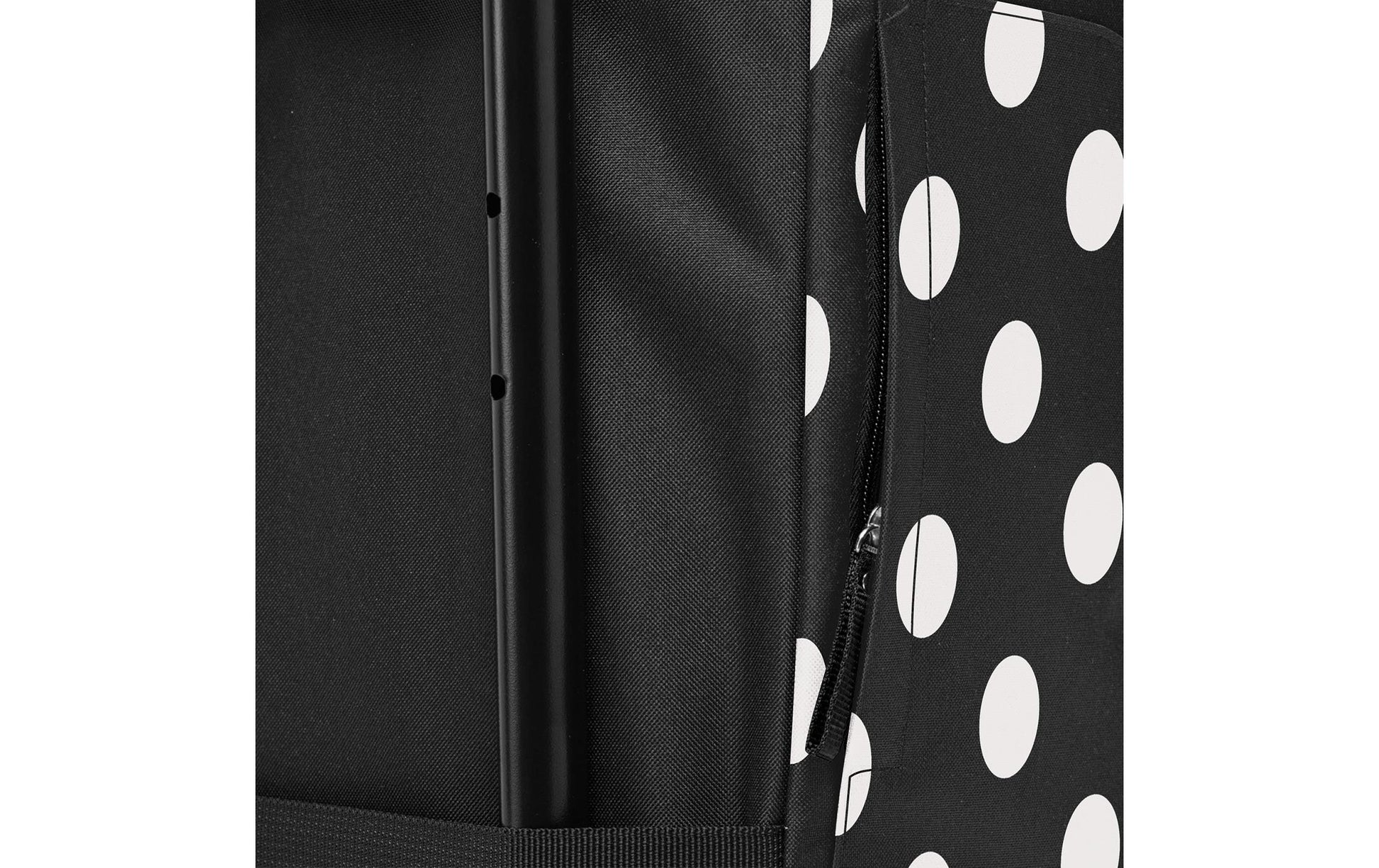 Reisenthel Stofftasche, Polyester, Motiv dots white, 340×600×240 mm, Trolley-Tasche