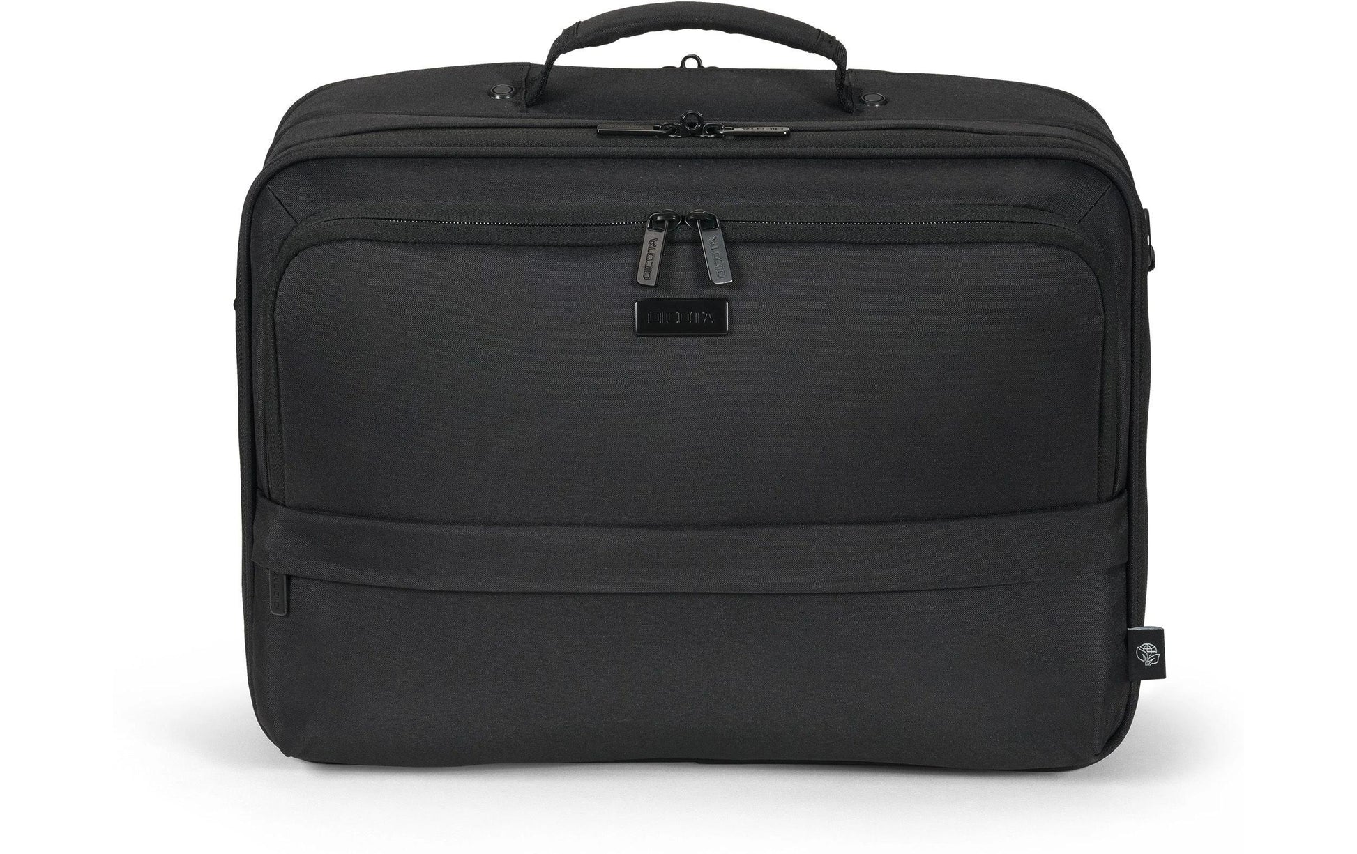 DICOTA Notebook-Tasche für bis 16" – wasserabweisend, Trolley-Haltegurt – Schwarz