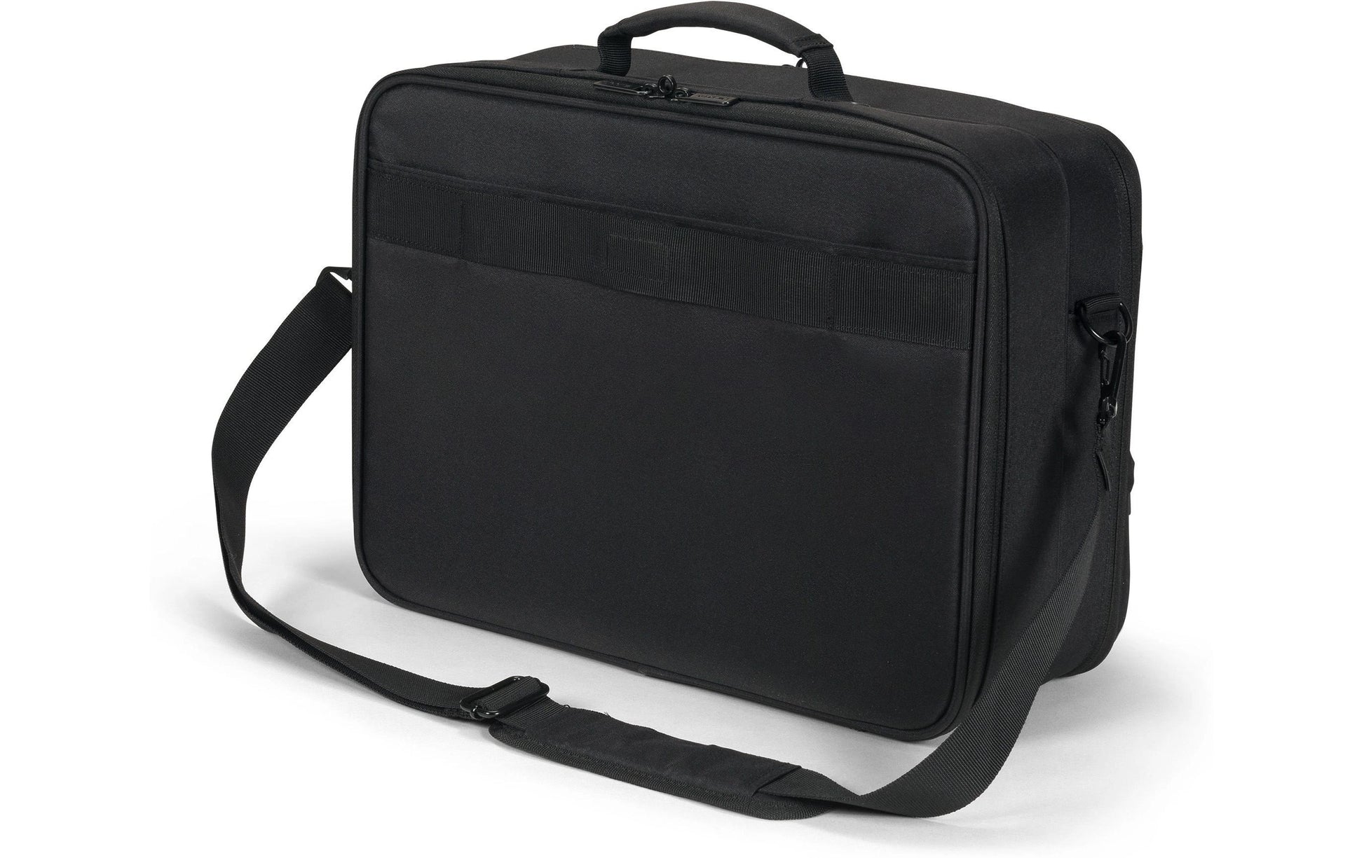 DICOTA Notebook-Tasche für bis 16" – wasserabweisend, Trolley-Haltegurt – Schwarz