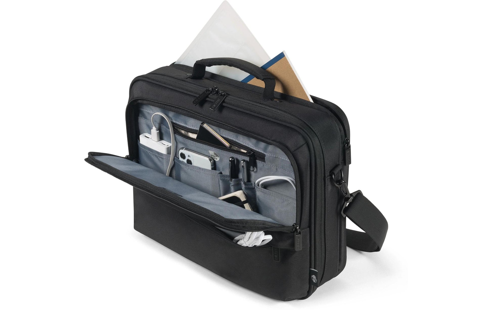 DICOTA Notebook-Tasche bis 17,3" – Wasserabweisend, 100% recyceltes PET – Schwarz