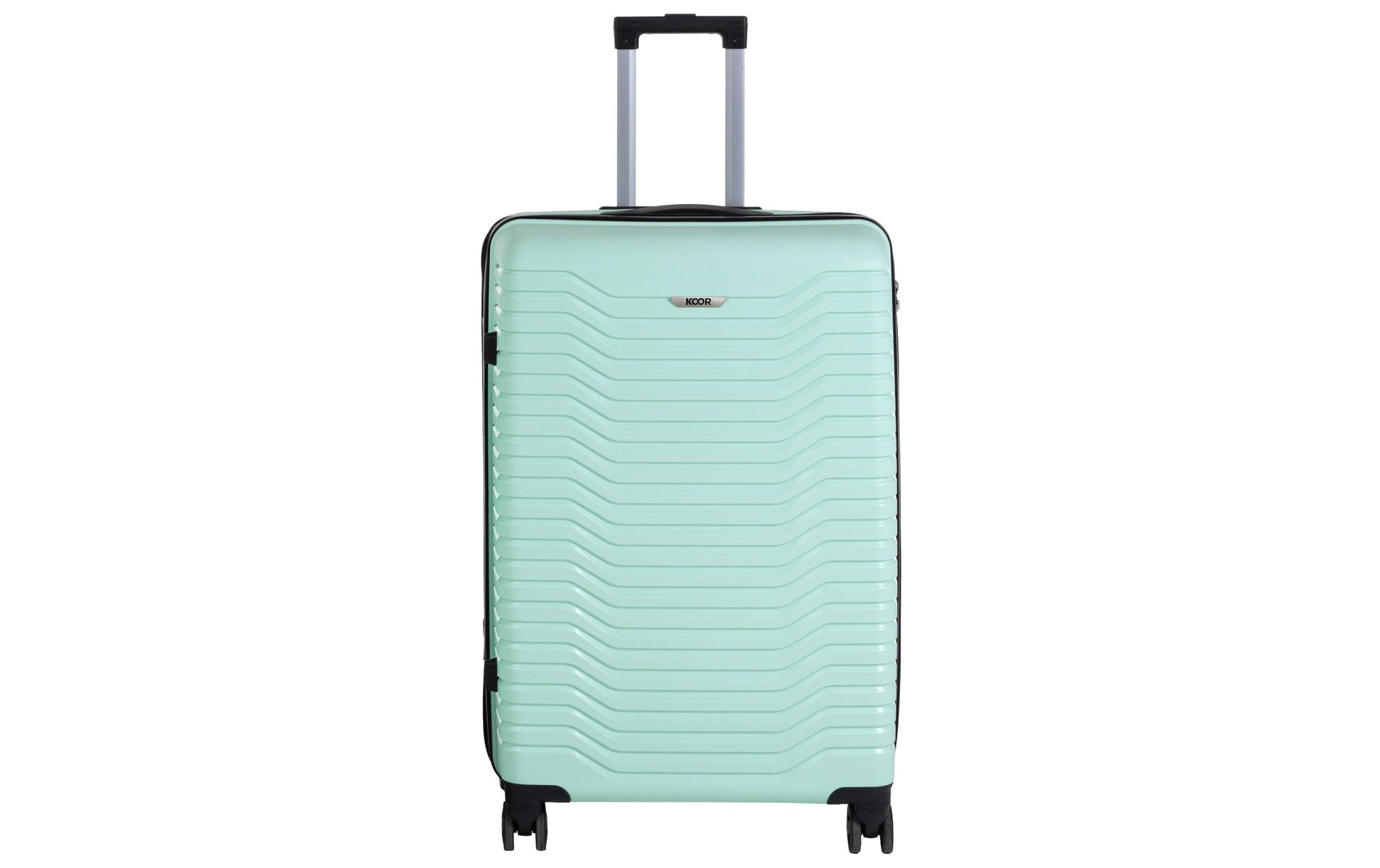 KOOR Manila – Hartschalenkoffer, 95 l, 4 Rollen (Spinner), TSA-Schloss, Mint, 46 × 76 × 30 cm